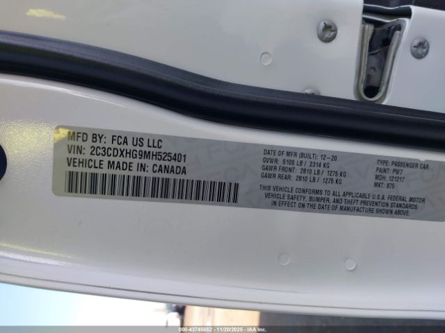 2021 DODGE CHARGER 2C3CDXHG9MH525401 Photo 8