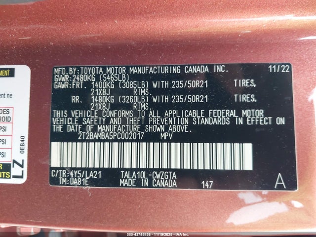 Lexus Rx 350 Luxury 2023 2T2BAMBA5PC002017 Image 9