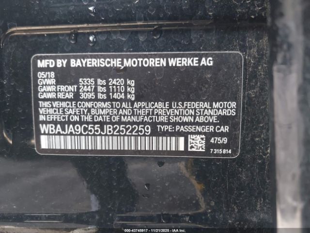 2018 BMW 530E WBAJA9C55JB252259 Photo 8