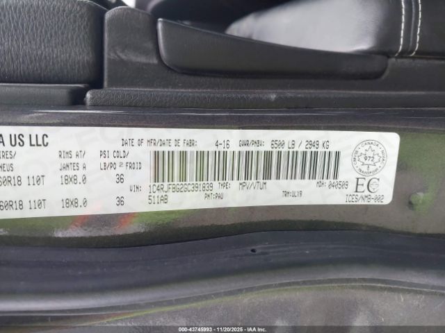 2016 JEEP GRAND CHEROKEE 1C4RJFBG2GC391839 Photo 8