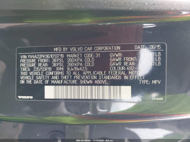 2016 VOLVO XC90 YV4A22PK9G1013719 Photo 8