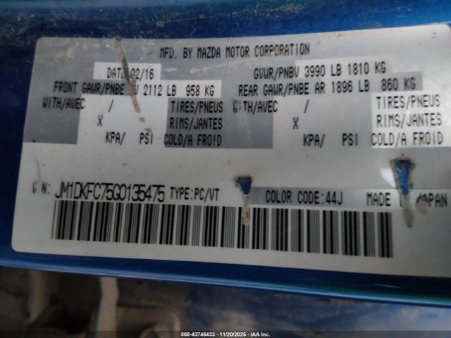 2016 MAZDA CX-3 JM1DKFC75G0135475 Photo 8