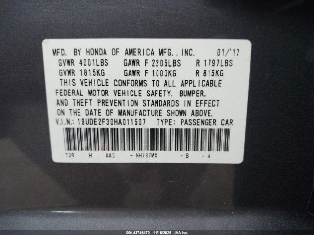 2017 ACURA ILX 19UDE2F30HA011507 Photo 8
