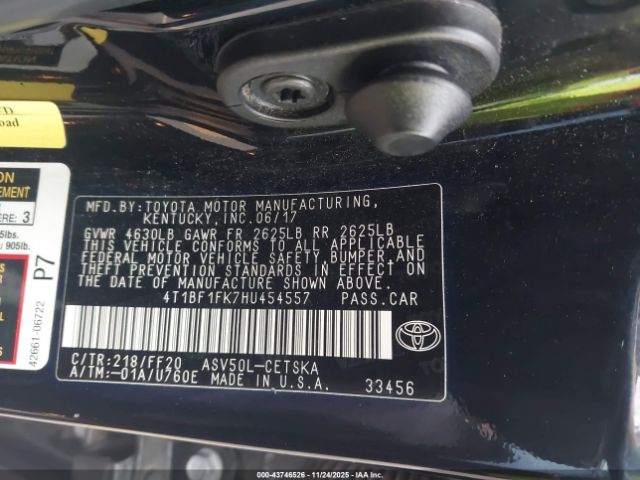 2017 TOYOTA CAMRY 4T1BF1FK7HU454557 Photo 8