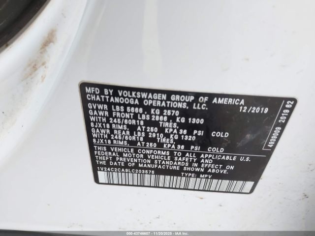 2020 VOLKSWAGEN ATLAS CROSS SPORT 1V24C2CA9LC203575 Photo 8