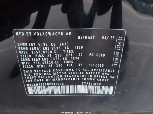 2022 VOLKSWAGEN ID.4 WVGKMPE22NP045970 Photo 8