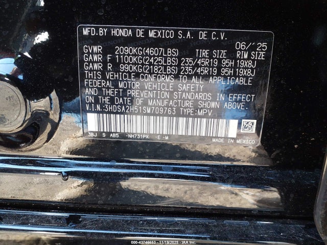 3HDSA2H51SM709763 Acura Adx A-spec