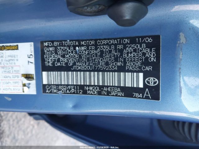 2007 TOYOTA PRIUS JTDKB20U177592334 Photo 8