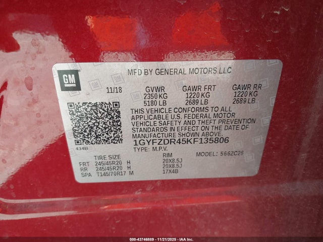 2019 CADILLAC XT4 1GYFZDR45KF135806 Photo 8