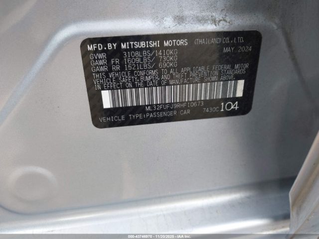 2024 MITSUBISHI MIRAGE G4 ML32FUFJ9RHF10673 Photo 8