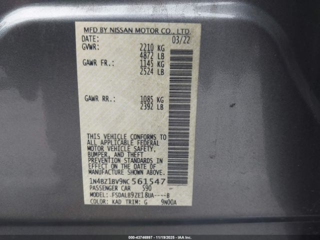 2022 NISSAN LEAF 1N4BZ1BV9NC561547 Photo 8