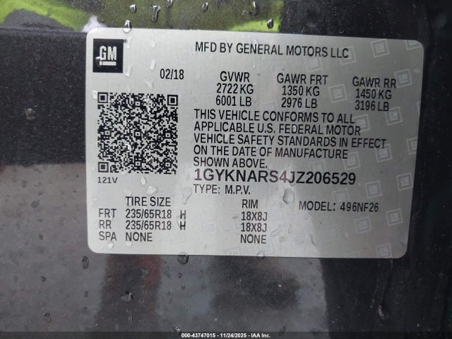 2018 CADILLAC XT5 1GYKNARS4JZ206529 Photo 8