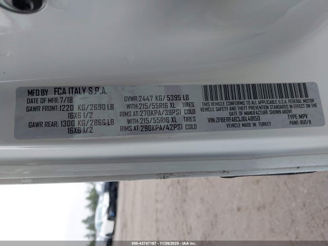 2018 RAM PROMASTER CITY ZFBERFAB3J6L48150 Photo 8