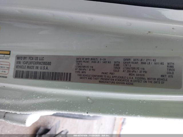 2024 JEEP WRANGLER 1C4PJXFGXRW295580 Photo 8