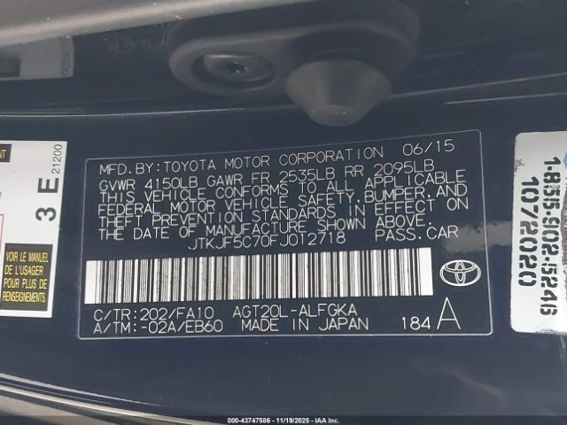 2015 SCION TC JTKJF5C70FJ012718 Photo 8