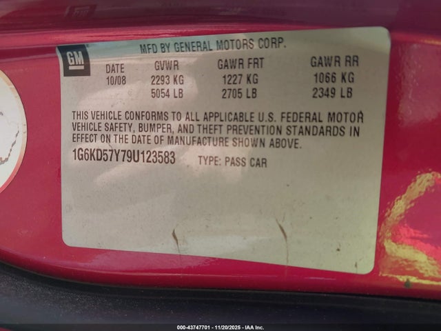 2009 CADILLAC DTS 1G6KD57Y79U123583 Photo 8