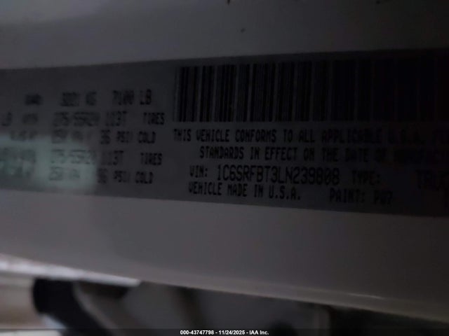 2020 RAM 1500 1C6SRFBT3LN239808 Photo 8