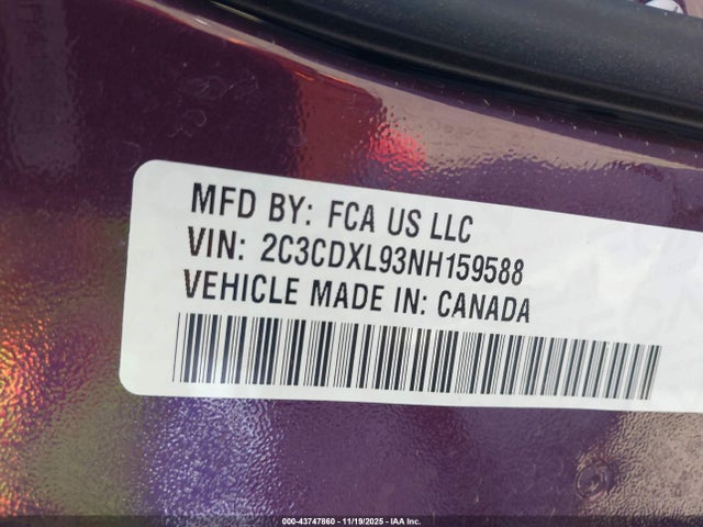 2C3CDXL93NH159588 Dodge Charger Srt Hellcat Widebody