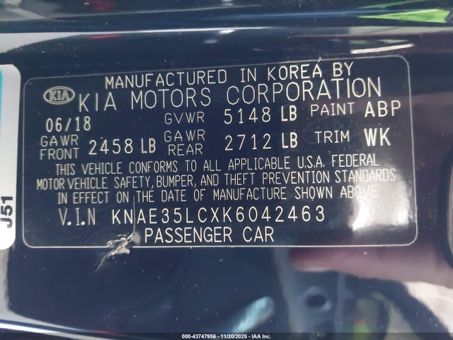 2019 KIA STINGER KNAE35LCXK6042463 Photo 8