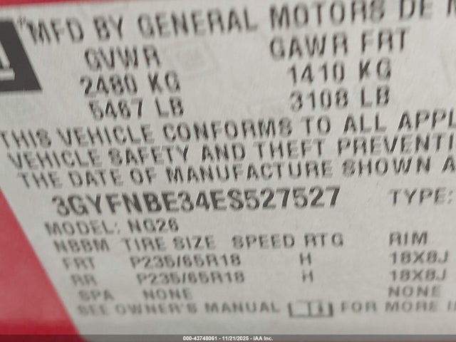 2014 CADILLAC SRX 3GYFNBE34ES527527 Photo 8