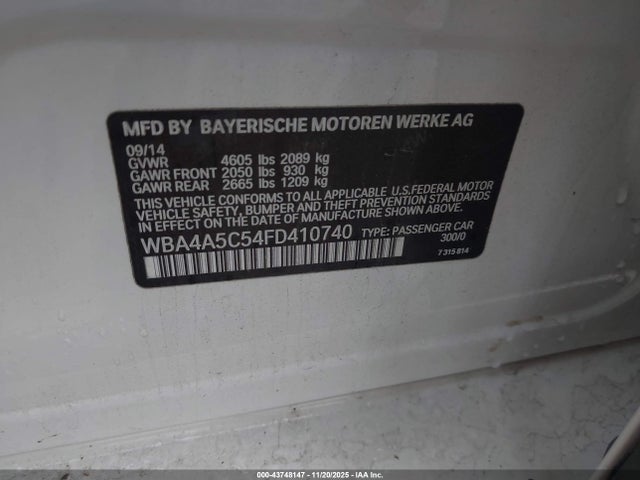 2015 BMW 428 GRAN COUPE WBA4A5C54FD410740 Photo 8