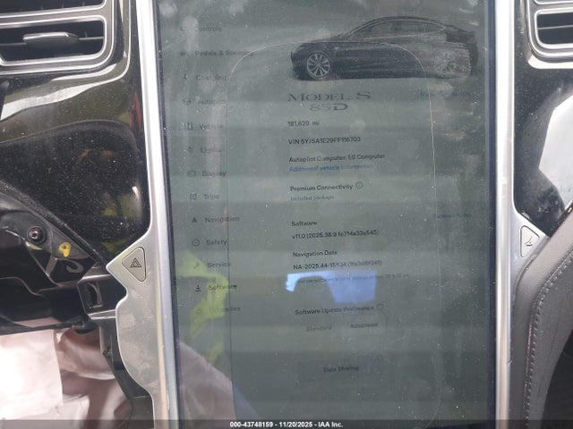 2015 TESLA MODEL S 5YJSA1E29FF116703 Photo 6