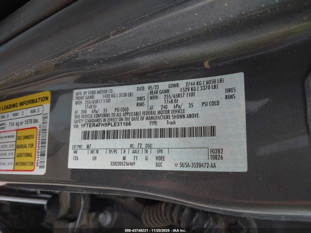 Ford Ranger Xlt 2023 1FTER4FH5PLE31166 Image 9