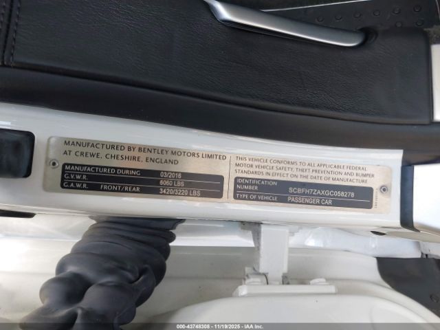 2016 BENTLEY CONTINENTAL GT SCBFH7ZAXGC058278 Photo 8