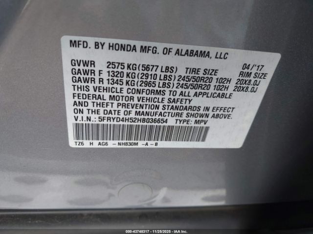 2017 ACURA MDX 5FRYD4H52HB036654 Photo 8