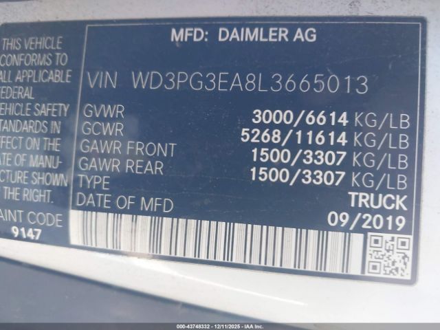 2020 MERCEDES-BENZ METRIS WD3PG3EA8L3665013 Photo 8