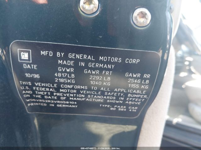 1997 CADILLAC CATERA W06VR52R2VR058104 Photo 8