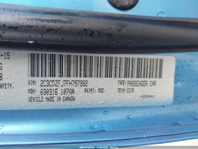 2015 DODGE CHALLENGER 2C3CDZFJ7FH797992 Photo 8