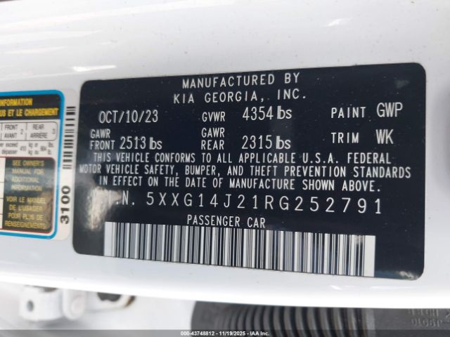 2024 KIA K5 5XXG14J21RG252791 Photo 8