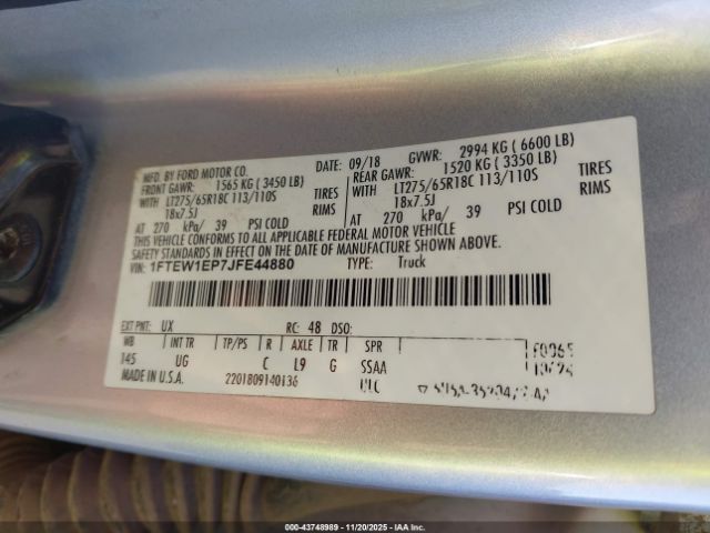 2018 FORD F-150 1FTEW1EP7JFE44880 Photo 8