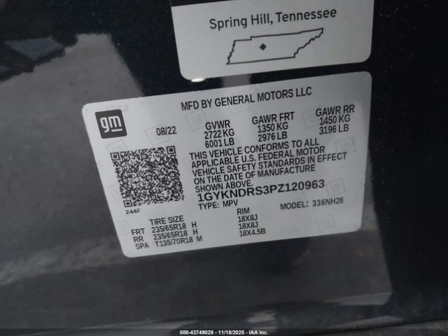 2023 CADILLAC XT5 1GYKNDRS3PZ120963 Photo 8