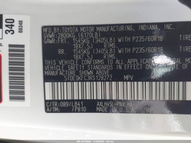 2024 TOYOTA SIENNA 5TDESKFC3RS128272 Photo 8