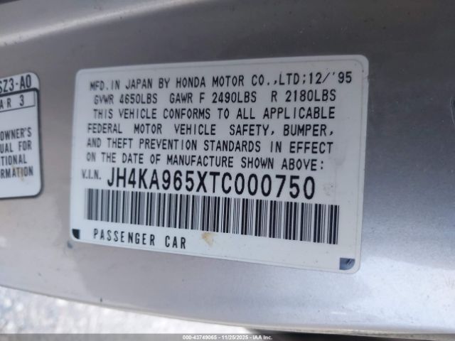 1996 ACURA 3.5RL JH4KA965XTC000750 Photo 8