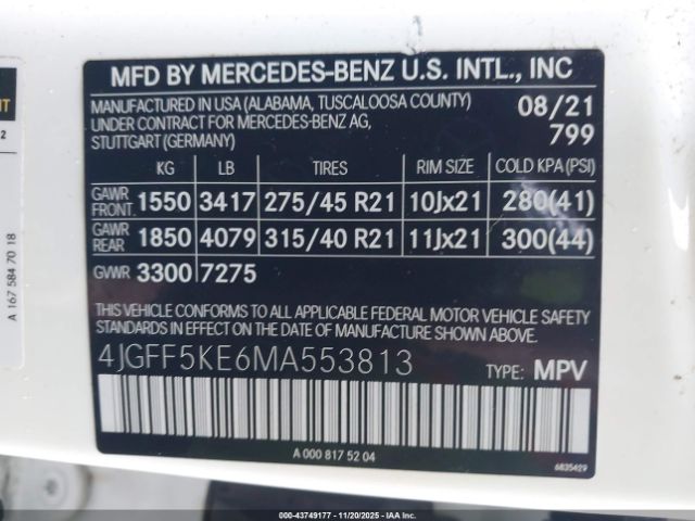 2021 MERCEDES-BENZ GLS 450 4JGFF5KE6MA553813 Photo 8