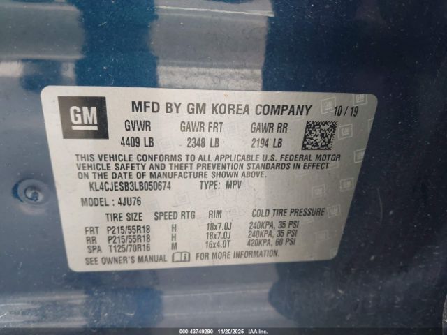 2020 BUICK ENCORE KL4CJESB3LB050674 Photo 8