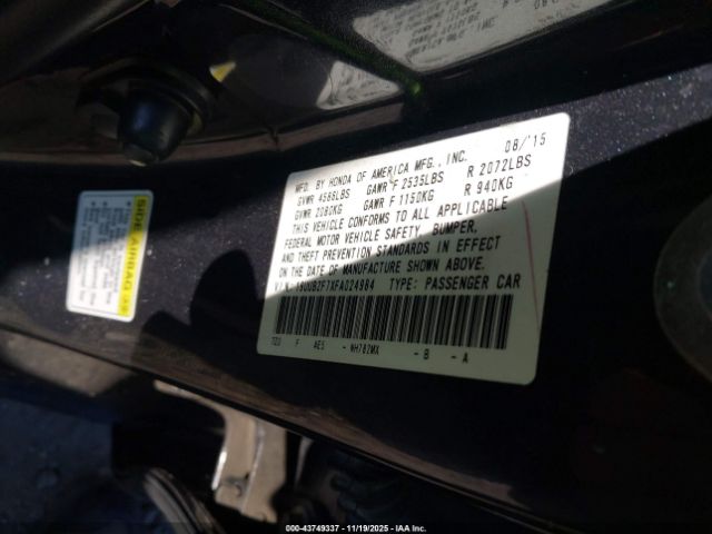 2015 ACURA TLX 19UUB2F7XFA024984 Photo 8