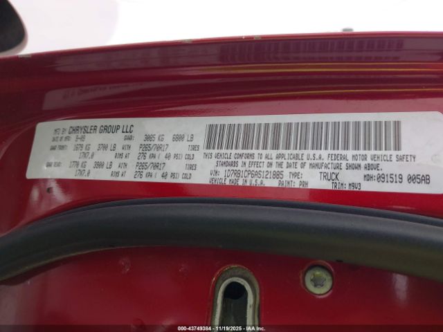 2010 DODGE RAM 1500 1D7RB1CP6AS121885 Photo 8