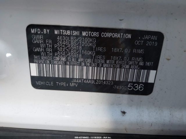 2020 MITSUBISHI ECLIPSE CROSS JA4AT4AA9LZ014323 Photo 8