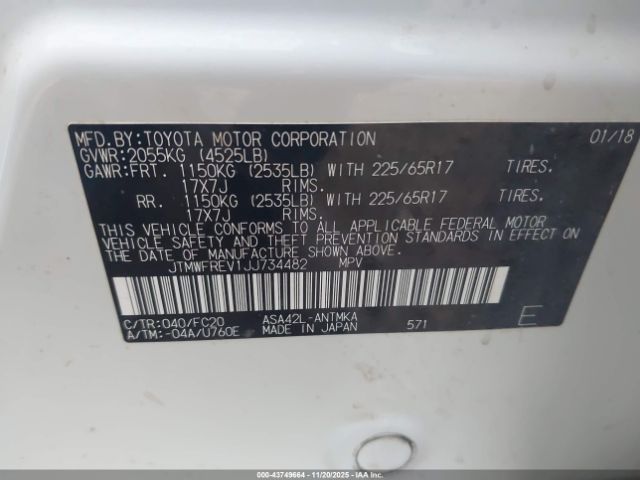 2018 TOYOTA RAV4 JTMWFREV1JJ734482 Photo 8