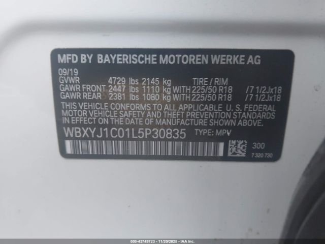2020 BMW X2 WBXYJ1C01L5P30835 Photo 8