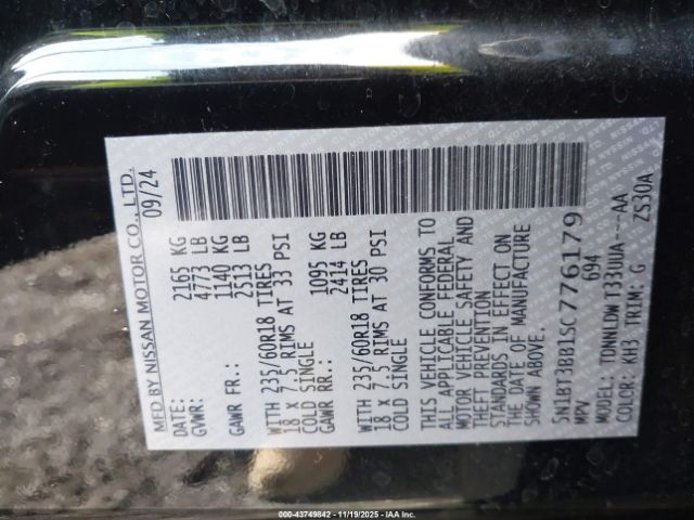 2025 NISSAN ROGUE 5N1BT3BB1SC776179 Photo 8