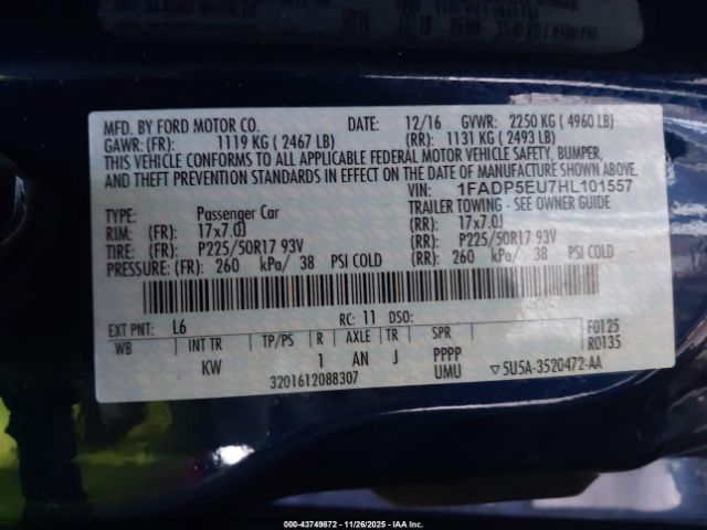 2017 FORD C-MAX ENERGI 1FADP5EU7HL101557 Photo 8