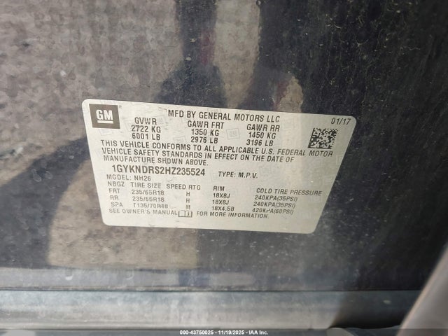 2017 CADILLAC XT5 1GYKNDRS2HZ235524 Photo 8