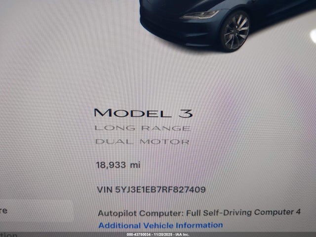 2024 TESLA MODEL 3 5YJ3E1EB7RF827409 Photo 6