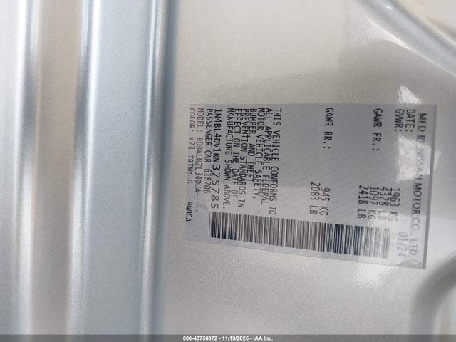 2024 NISSAN ALTIMA 1N4BL4DV1RN375785 Photo 8