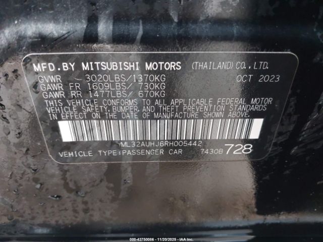 2024 MITSUBISHI MIRAGE ML32AUHJ6RH005442 Photo 8